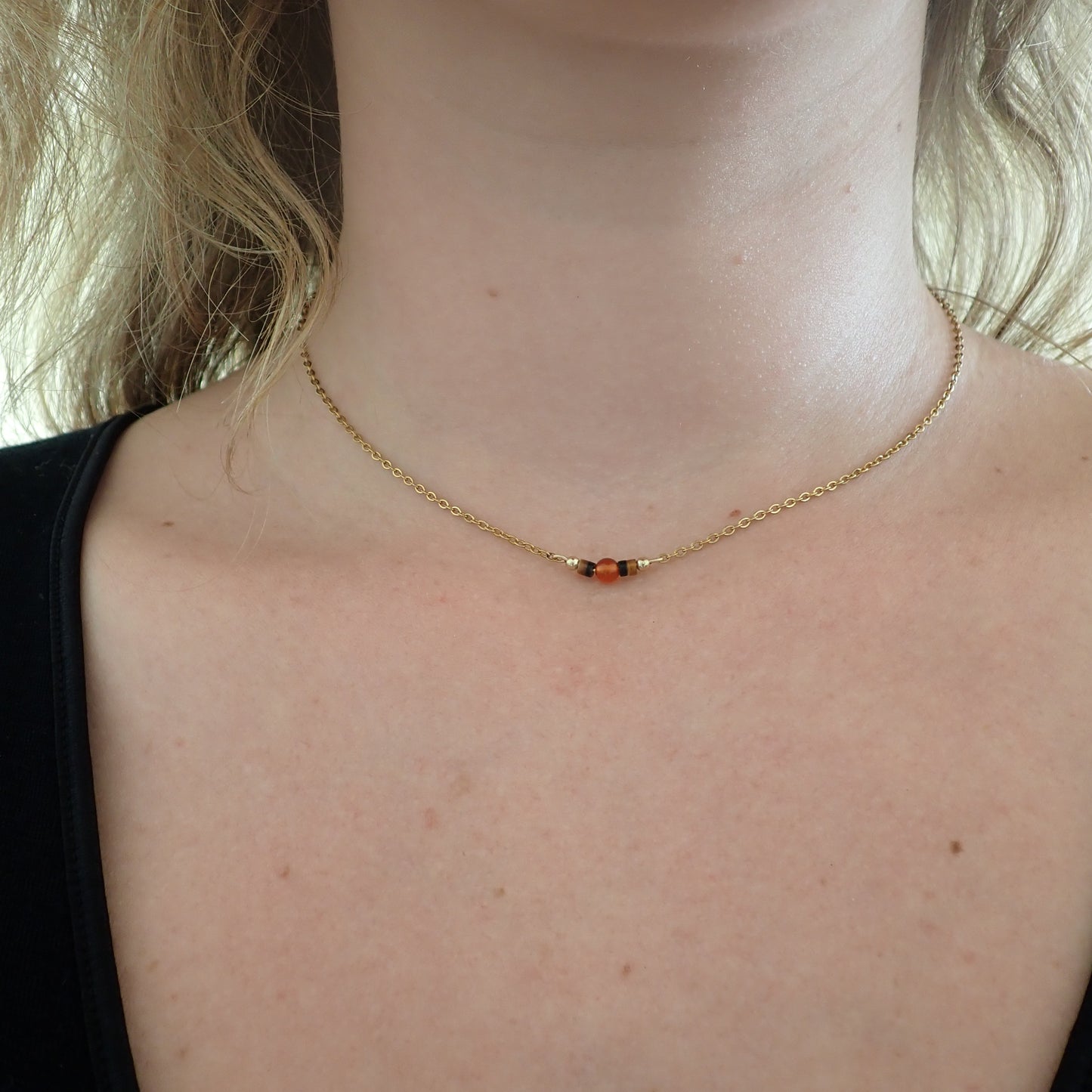 Short Necklace - Carnelian