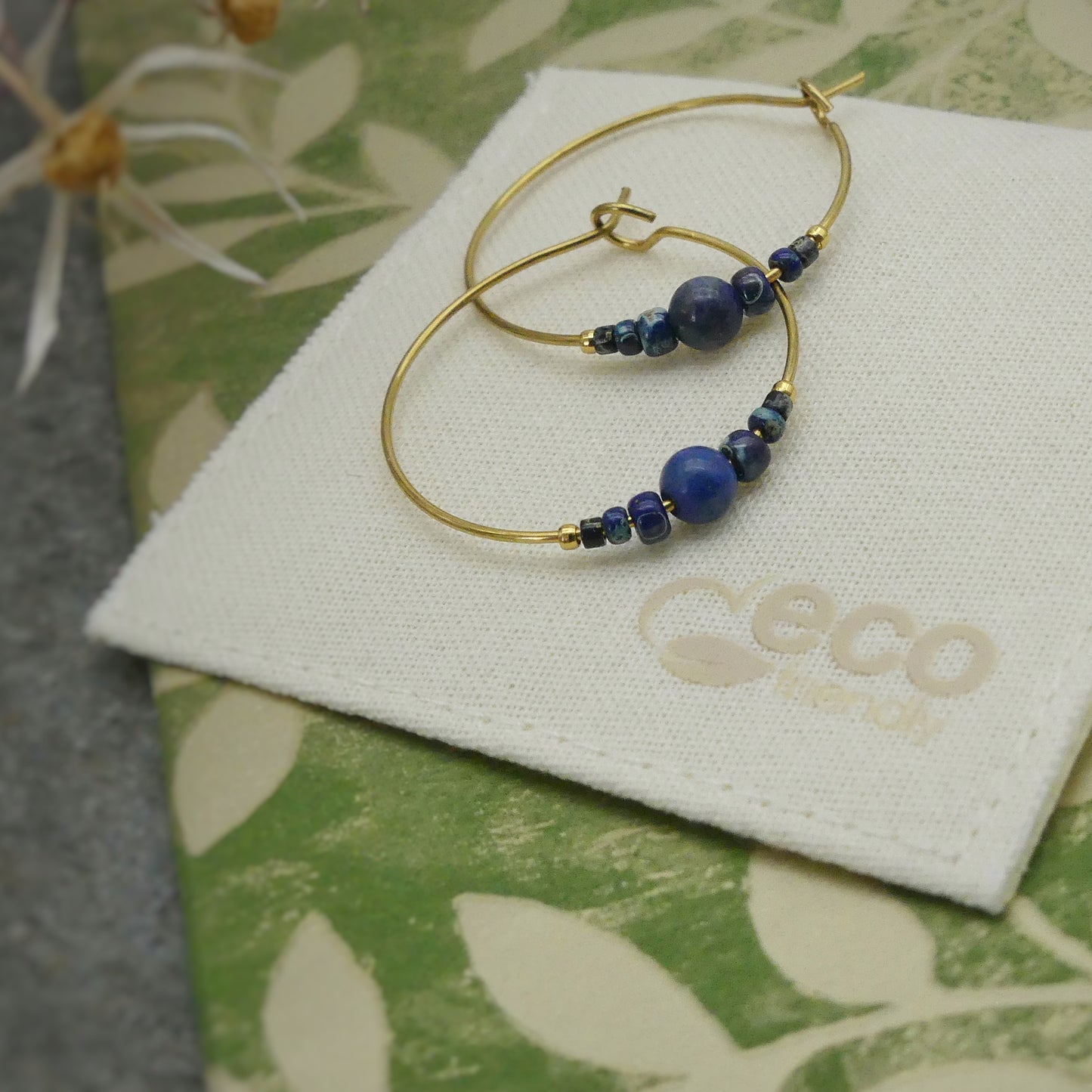 Hoop Earrings - Lapis Lazuli